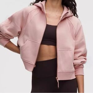 NWT Lululemon Pink Haze Scuba Oversized Full zip Women's hoodie